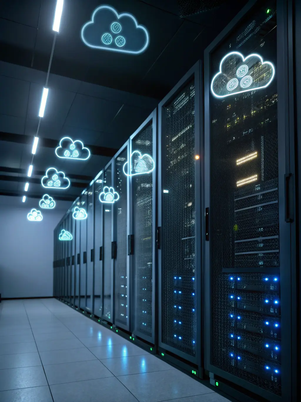 An icon illustrating a server rack with a cloud above it, representing flexible deployment options.